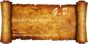 Gulácsi Dina névjegykártya